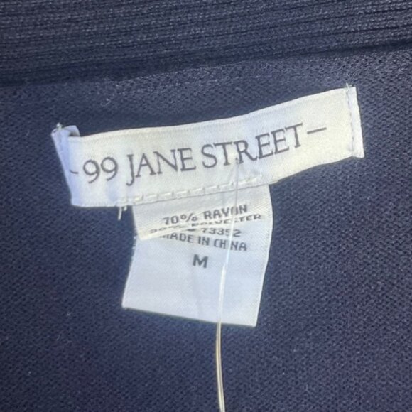 99 Jane Street Cardigan Sweater Womens Medium Blue New - Picture 5 of 8